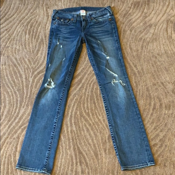 True Religion Rainbow Billy Straight Leg Jeans, 28 - Picture 2 of 5